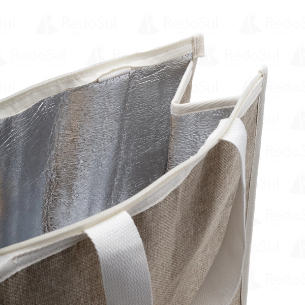 Bolsa Térmica Personalizada em Algodão e Juta Sintética